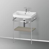 Duravit Happy D.2 Plus Waschtisch mit Metallkonsole und 1 Ablage, HP4835E9292