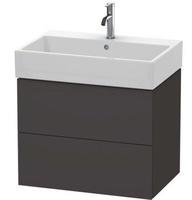 Duravit L-Cube Waschtisch-Unterschrank LC627608080 68,4 x 45,9 cm, graphit supermatt, 2 Schubk&auml;sten, wandh&auml;ngend