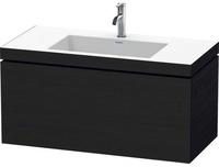 Duravit L-Cube Waschtisch-Unterschrank LC6918O1616 100 x 48 cm, 1 Hahnloch, Eiche schwarz, 1 Auszug