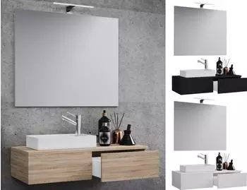 VCM 3-tlg Set G&auml;ste WC G&auml;stebad Waschplatz Waschtisch klein schmal Gudas SP (914832)