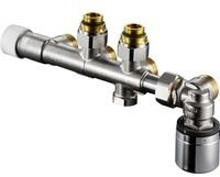 Oventrop - Multiblock T-rtl Hahnblock Mit Rtl-ventil Zweirohr 1/2''ag X 3/4''ag Eck
