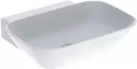 Geberit ONE Aufsatzwaschtisch Schalenform, 1 Hahnloch, ohne &Uuml;berlauf, Abgang