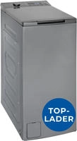 exquisit Waschmaschine "LTO1207-030A silber-dunkel" 7,5 kg 1200 U/min