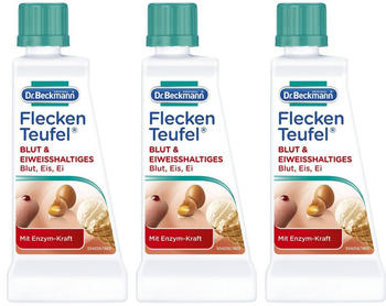 Dr.Beckmann Fleckenteufel Blut & Eiweißhaltiges - Fleckentferner gegen Blutflecken, Eisflecken uvm. 3x 50 ml