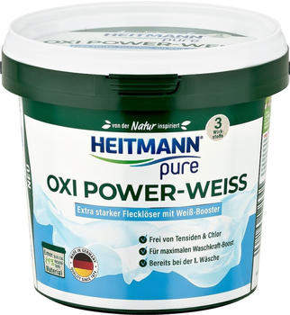 Heitmann Oxi Power-Weiß: Fleckentferner, Fettlöser und Geruchsentferner für Weißwäsche, 1 x 500 g, Größe:1er Pack