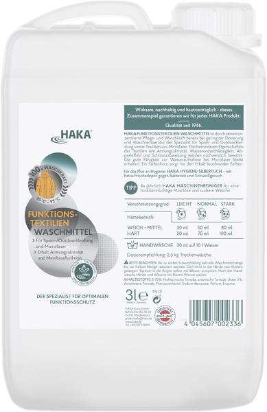 Haka Waschmittel Funktionstextilien ohne Aluminium Konzentrat, nachhaltig, 3 Liter, 99WL