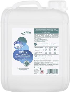 Haka Waschmittel Konzentrat, ohne Aluminium, Vollwaschmittel nachhaltig, 5Liter 100WL