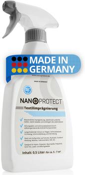 Nanoprotect Textilimprägnierung Imprägnierspray, für Textilien und Leder, atmungsaktiv, 500ml