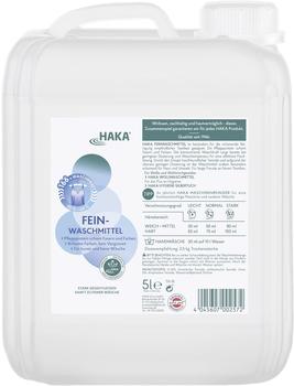 Haka Waschmittel Konzentrat, hautfreundlich, Feinwaschmittel nachhaltig, 5L, 166WL
