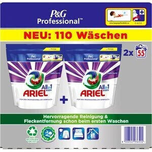 Ariel Waschmittel Professional All-in-1 Pods Color, Colorwaschmittel, 110 Waschladungen (2x 55WL)