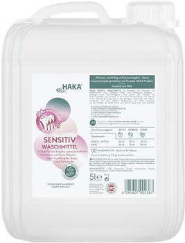 Haka Waschmittel Sensitiv, ohne Aluminium, Colorwaschmittel nachhaltig, 5L, 166WL