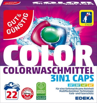 Gut & Günstig COLOR Waschmittel 22 Pads