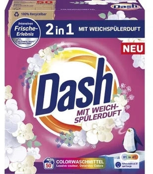 Dash 2 in 1 mit Weichsp&uuml;lerduft 504107 3 kg 50 WL