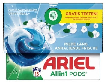 Ariel UNIVERSAL+ Allin1 Pods Frische Baumwollblüte 15 St