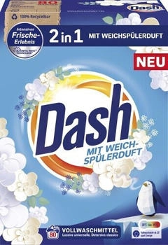 Dash 2in1 Vollwaschmittel Pulver Weichsp&uuml;lerduft 80 WL