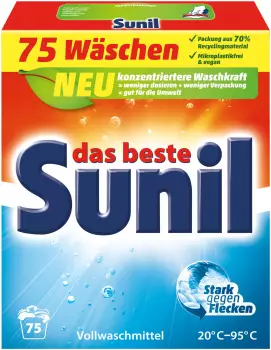Sunil aktiv Vollwaschmittel Pulver 75 WL