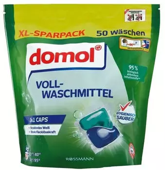 Domol Vollwaschmittel Caps »2in1« 50 Stück blau