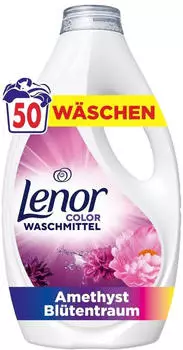 Lenor WM Flüssig Amethyst & Blütentraum 2.25L Waschmittel 50 WL
