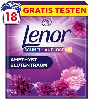 Lenor WM Pulver Amethyst & Blütentraum 0.9KG 18WL Waschmittel