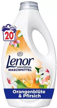 Lenor WM Flüssig Orangenblüte & Pfirsich 0.90L Waschmittel 20 WL