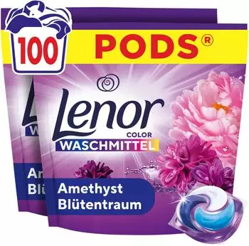 Lenor Colorwaschmittel Pods Bl&uuml;tentraum Gro&szlig;packun100 WL