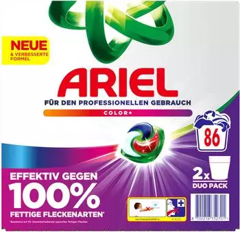 Ariel Professional All-in-1-Pods Waschkapseln Color+ Waschmittel Caps, 86 St&uuml;ck
