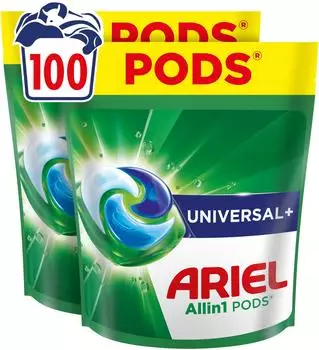 Ariel Vollwaschmittel Fl&uuml;ssig All-in-1 Pods Universal Gro&szlig;packung 100 WL