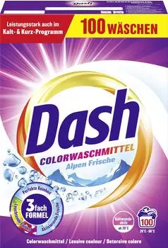 Dash Colorwaschmittel Pulver Gro&szlig;packung 100 WL