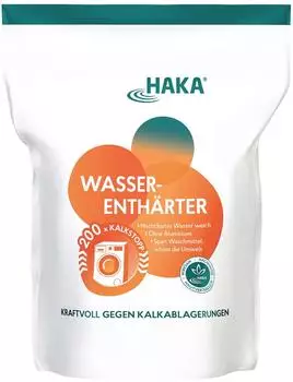Haka Wasserenthärter für die Waschmaschine, Pulver, gegen Kalkbeläge und Schmutz 2 kg