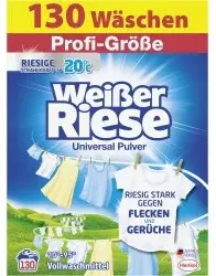 Wei&szlig;er Riese Wei&szlig;er-Riese Universal Vollwaschmittel, Pulver, gegen Flecken, 6,5 kg, Waschladungen 130