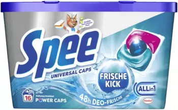 Spee Power Caps Universal 4+1, Caps, Frische Kick, 192 g, Waschladungen 16