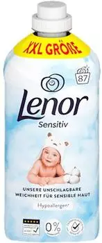 Lenor Weichspüler Sensitiv, ohne Farbstoffe, XXL Größe, hypoallergen, 1,827 Liter, 87 Waschladungen