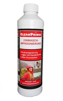 CleanPrince Textilimprägnierung Einwasch-Imprägnierung, für Textilien und Hightechgewebe, 500 ml