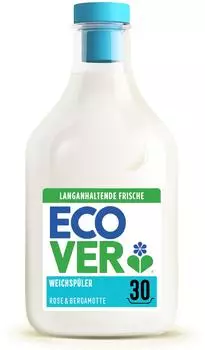 Ecover Weichspüler Rose und Bergamotte, vegan, pflanzliche Inhaltsstoffe, 750 ml, 30 Waschladungen