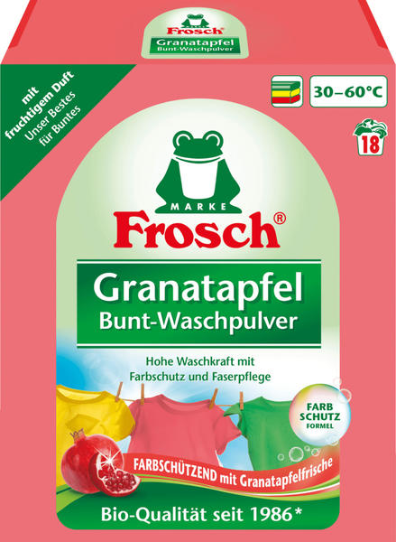 Frosch Granatapfel Bunt-Waschpulver (18 WL) Test: ❤️ TOP Angebote ab 5,95 €  (Juni 2022) Testbericht.de