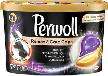 Perwoll Renew & Care Caps All-In-1 Black (18 WL)