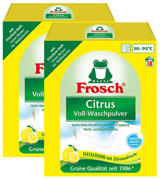Frosch Citrus Voll-Waschpulver (2x1,35 kg)