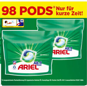 Ariel Vollwaschmittel 3in1 Pods Regul&auml; (98 Wl)
