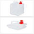 Relaxdays Faltkanister 5L BPA-frei mit Hahn 4er Set transparent/rot