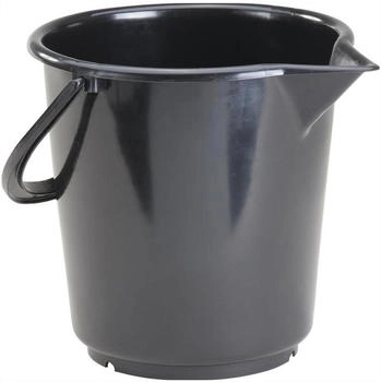 Hünersdorff Industrie-Eimer 10,5 L HDPE schwarz mit Ausguss rund (941200)
