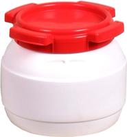 BasicNature Weithalstonne, rund wei&szlig;, 3,6 L