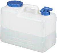 Relaxdays - 15 L Wasserkanister, Ablasshahn, Schraubdeckel, Tragbarer