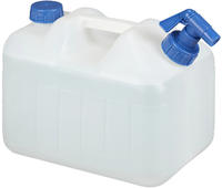Relaxdays - 10 L Wasserkanister, Ablasshahn, Schraubdeckel, Tragbarer