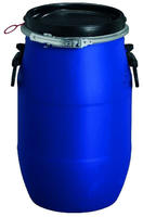 Graf Kunststoff Fass mit Deckel, Spannring und Tragegriffen, PE, 30 l