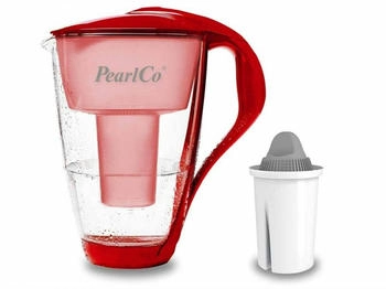 PearlCo Glas-Wasserfilter rot inkl. 1 Protect+ Filterkartusche - 109-018 PearlCo Glas-Wasserfilter rot inkl. 1 Protect+ Filterkartusche - 109-018