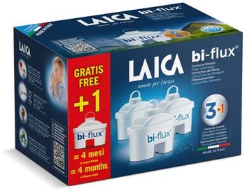 Laica 4er Pack Bi-Flux Filter (3+1) Filterkartusche für die Wasseraufbereitung (Versorgung für 4 Monate)