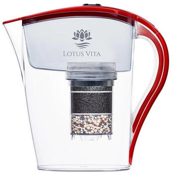 Lotus FAMILY Wasserfilter Kanne 1, - Rot