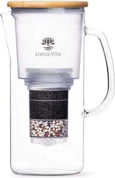 Lotus Vita Wasserfilter-Kanne Enya 1,4L mit Blume des Lebens - Natura Plus