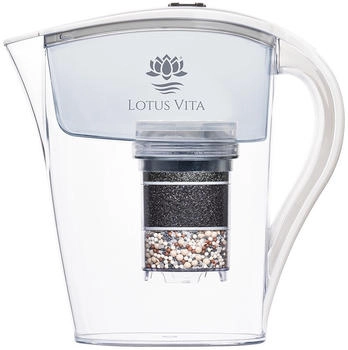 Lotus Vita Wasserfilter Kanne FAMILY 1,8L Natura Plus Weiß