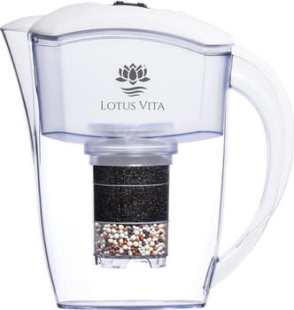 Lotus Wasserfilter Kanne Esprit 1,3L - Weiß - Natura Plus